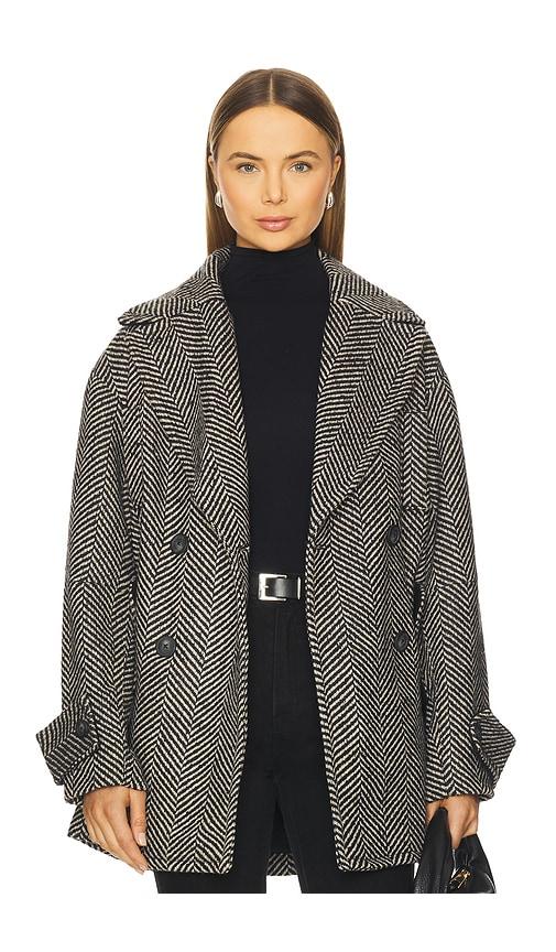 Free People Ari Wool Peacoat in Black by FREE PEOPLE