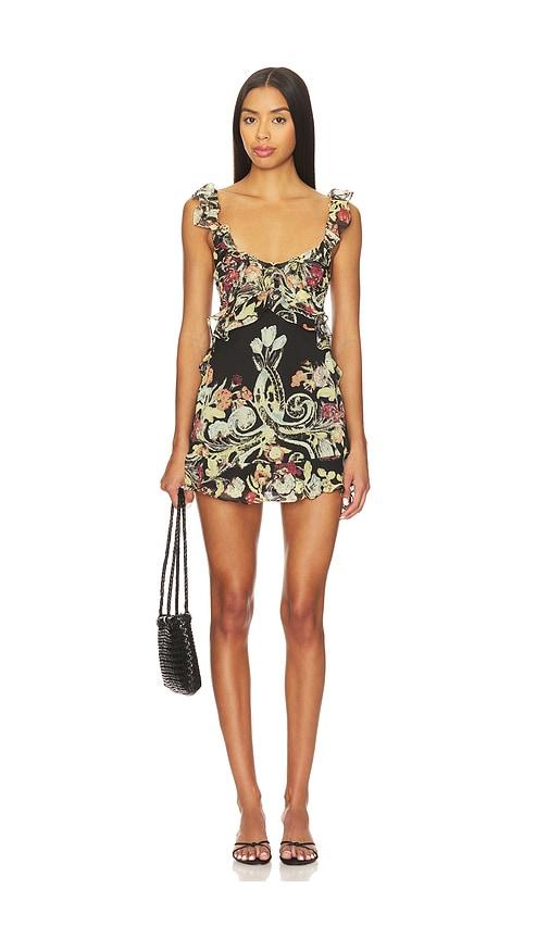 Free People Bali Flora Mini Dress In Black Combo in Black by FREE PEOPLE