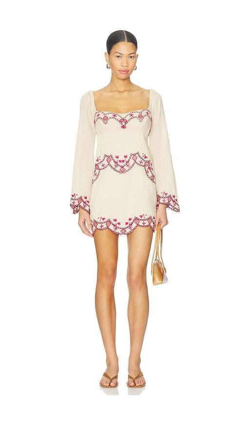 Free People Bali Marlene Mini Dress in Tan by FREE PEOPLE