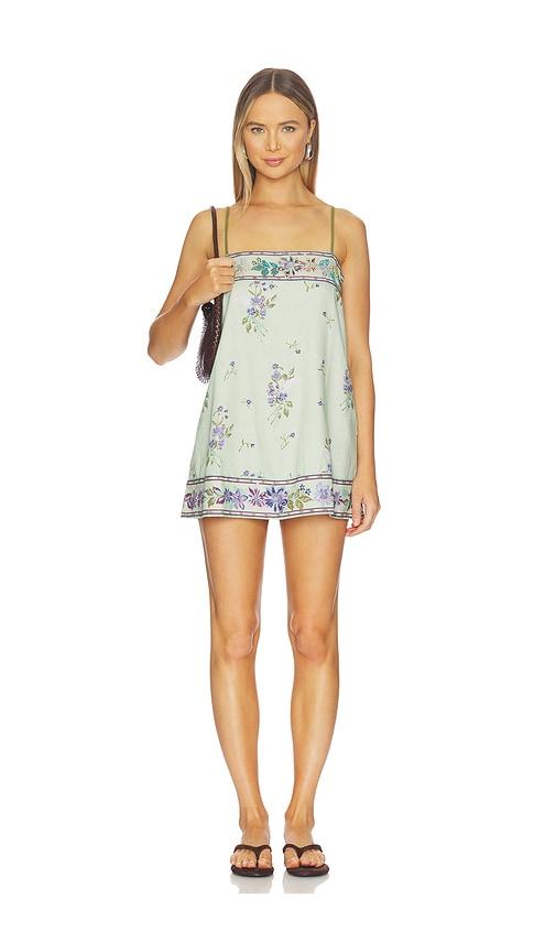 Free People Bali Take Me With You Mini Dress in Mint by FREE PEOPLE