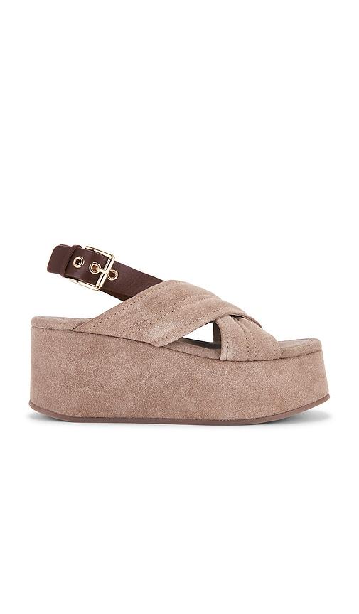 Free People Beach Party Platform Sandal in Brown by FREE PEOPLE