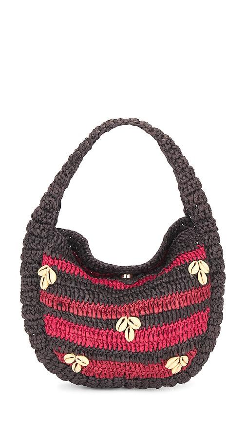 Free People Belize Shell Clutch in Black,Red by FREE PEOPLE