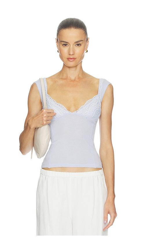 Free People Blush Hour Tee in Blue by FREE PEOPLE