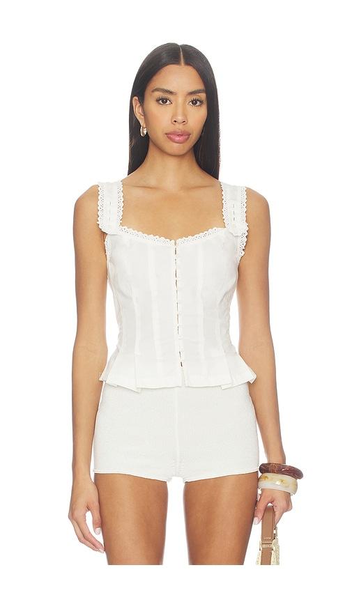 Free People Bridgette Corset Top in Ivory by FREE PEOPLE