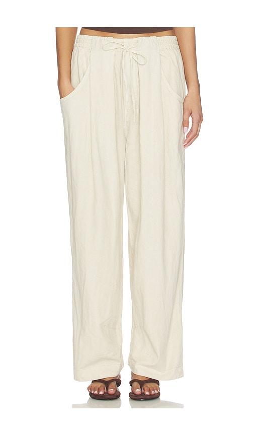 Free People Chambers Laid Back Pull On Pant in Beige by FREE PEOPLE