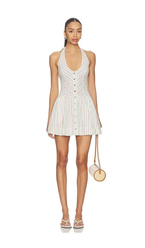 Free People Clean Break Mini Dress in Light Grey,Blush by FREE PEOPLE