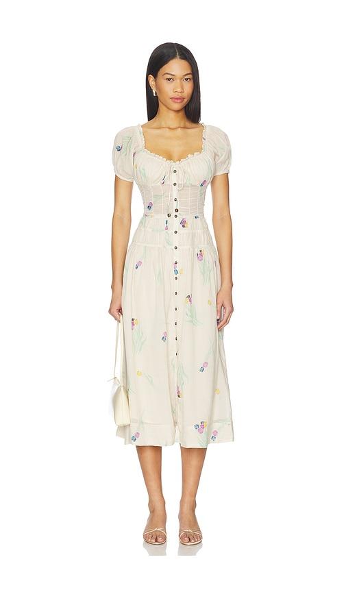 Free People Complete Me Midi Dress in Ivory by FREE PEOPLE