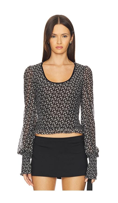 Free People Dottie Knit Top in Black by FREE PEOPLE