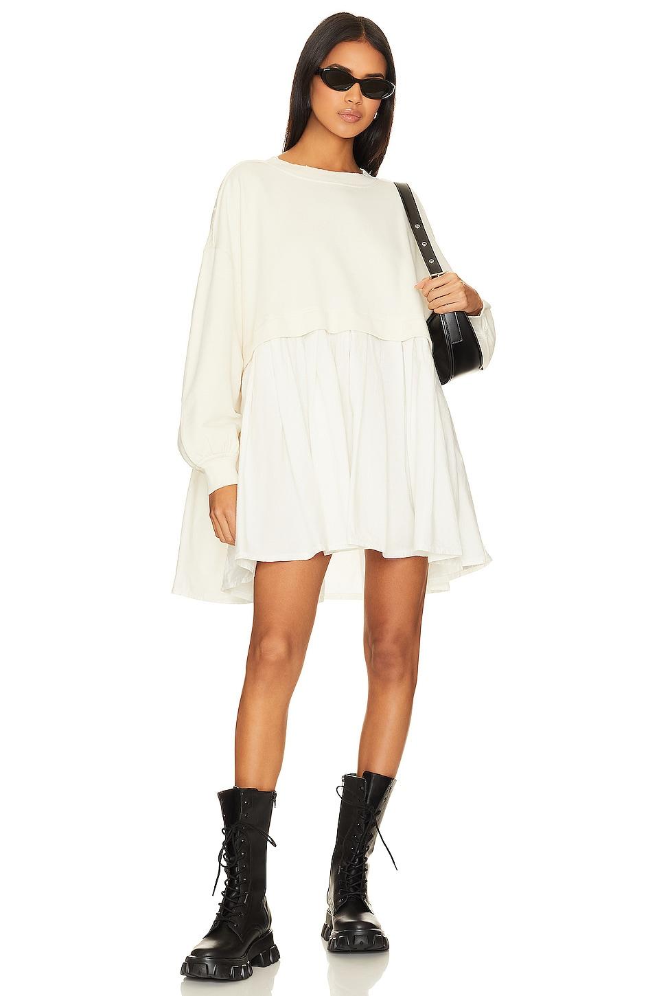 Free People Eleanor Sweatshirt Dress in Grey by FREE PEOPLE