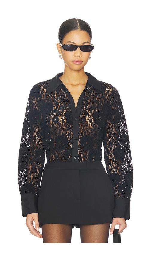 Free People Faith Button Down in Black by FREE PEOPLE