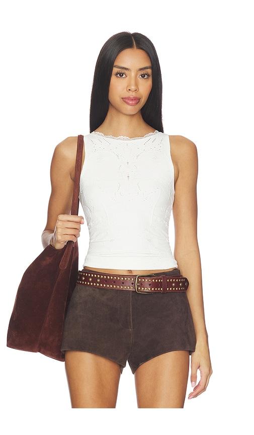 Free People Flirty Flutters Tank in Ivory by FREE PEOPLE