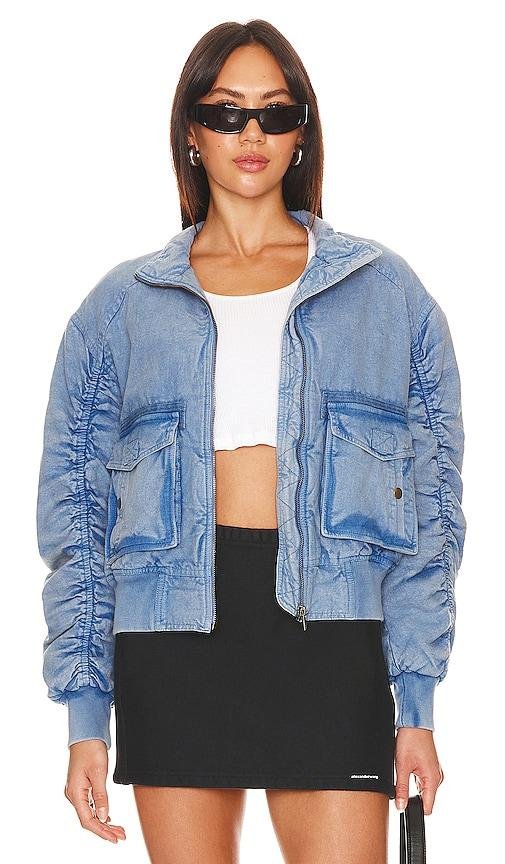 Free People Flying High Bomber in Blue by FREE PEOPLE