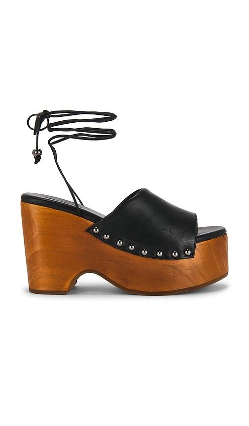 Free People Front Row Wrap Clog in Black by FREE PEOPLE