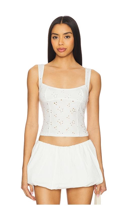 Free People Full Bloom Eyelet Cami in Ivory by FREE PEOPLE