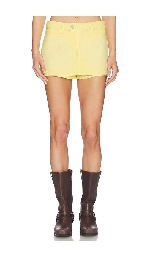 Free People Galivanting Skort in Lemon by FREE PEOPLE