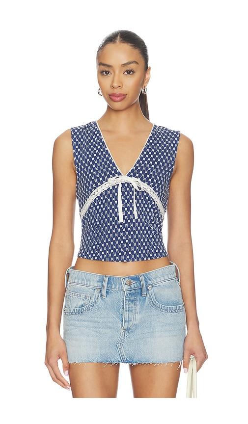 Free People Good Graces Top in Blue by FREE PEOPLE
