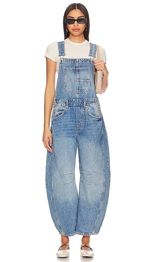 Free People Good Luck Overall in Blue by FREE PEOPLE