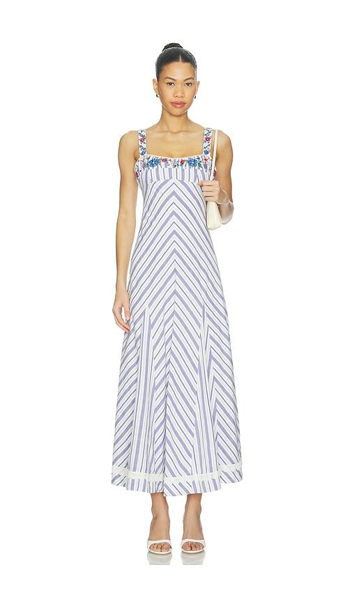Free People Havenwood Maxi Dress in White,Blue by FREE PEOPLE