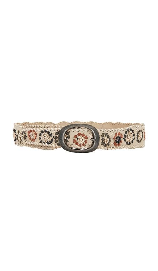 Free People Indigo Dreaming Raffia Belt In Natural in Nude by FREE PEOPLE