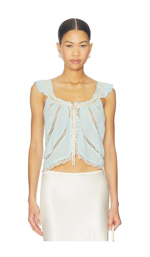 Free People Mabel Tank in Baby Blue by FREE PEOPLE