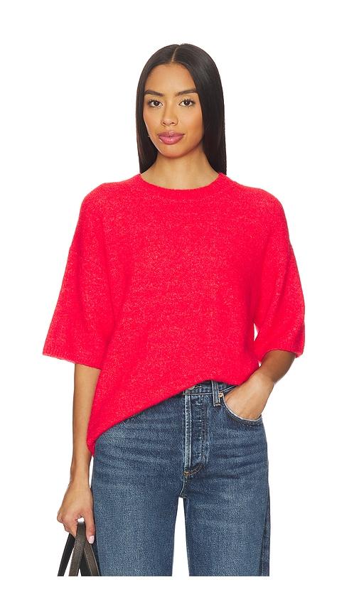 Free People Margot Sweater Tee in Red by FREE PEOPLE