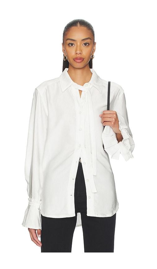 Free People Mary Lou Silky Shirt in Ivory by FREE PEOPLE