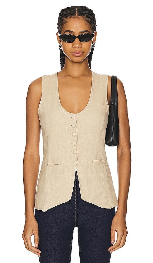 Free People Millie Vest in Cream by FREE PEOPLE