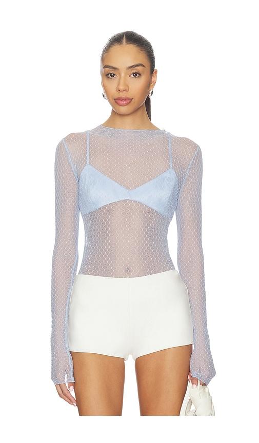 Free People Minding My Business Top in Baby Blue by FREE PEOPLE