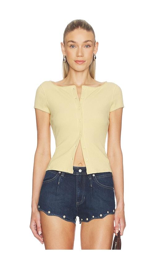 Free People Most Wanted Cardi in Yellow by FREE PEOPLE