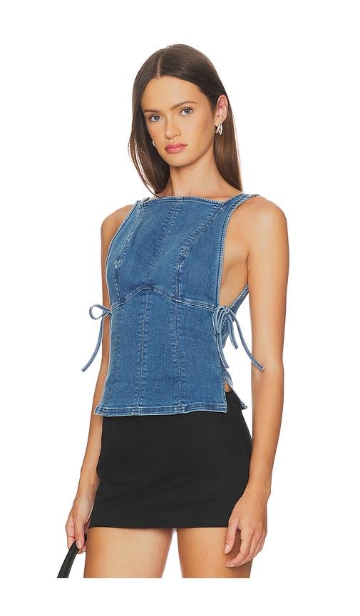 Free People Not My Fault Corset in Blue by FREE PEOPLE