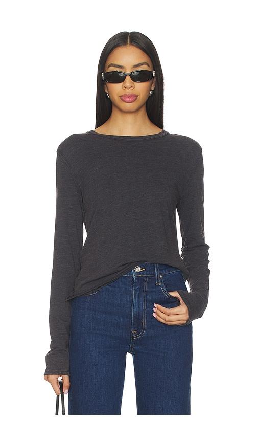 Free People Nova Tee Long Sleeve in Black by FREE PEOPLE