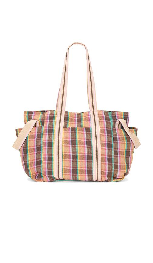 Free People Oksana Multi Print Tote Bag in Brown,Pink by FREE PEOPLE