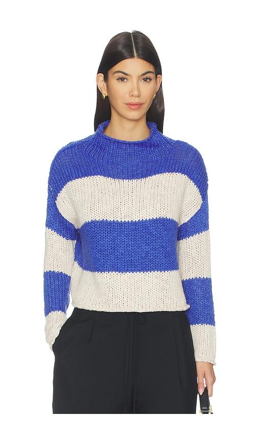 Free People Opal Rugby Stripe Sweater in Blue by FREE PEOPLE