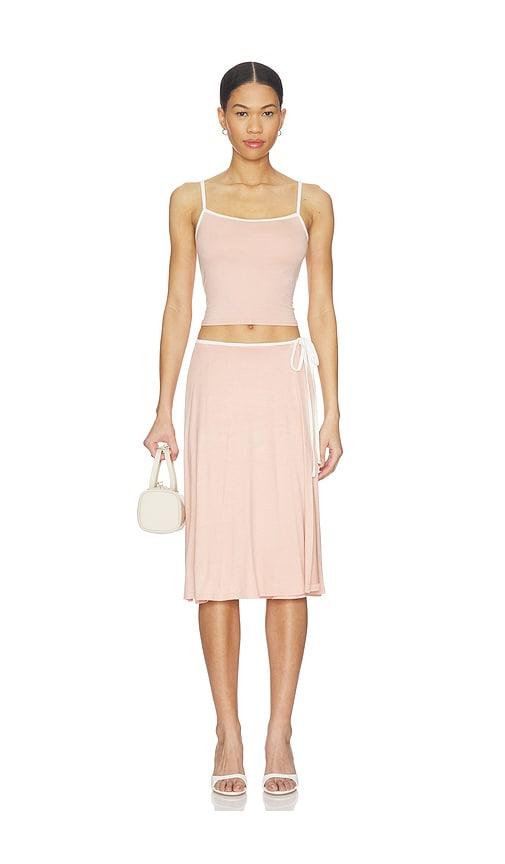 Free People Opal Skirt Set in Peach by FREE PEOPLE