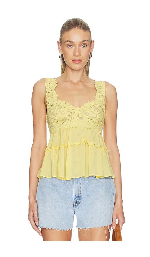 Free People Petal Party Shapeless in Yellow by FREE PEOPLE