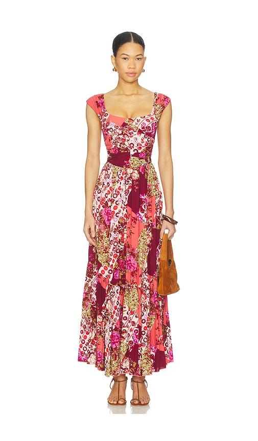 Free People Sasha Maxi Dress in Pink,Burgundy by FREE PEOPLE