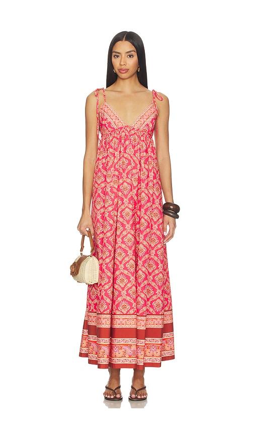 Free People Sorrento Stroll Printed Dress in Red by FREE PEOPLE