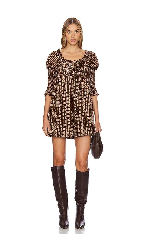 Free People Star Dip Mini Dress in Black by FREE PEOPLE