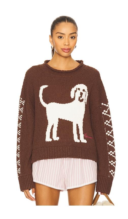 Free People Story Book Sweater in Chocolate by FREE PEOPLE