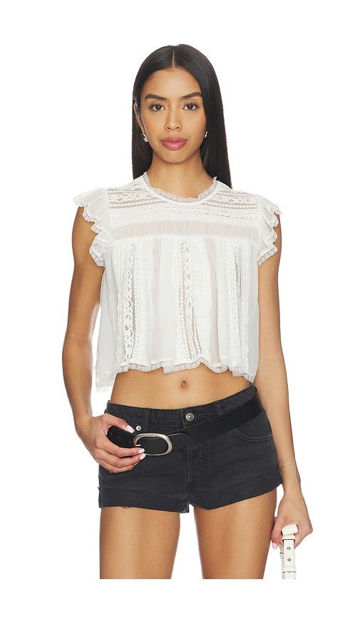 Free People Sun Drenched Blouse in Ivory by FREE PEOPLE