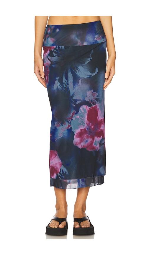 Free People Sunset Mesh Maxi Skirt in Blue by FREE PEOPLE