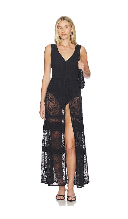 Free People Sweet Saloon Sleeveless Maxi Dress in Black by FREE PEOPLE