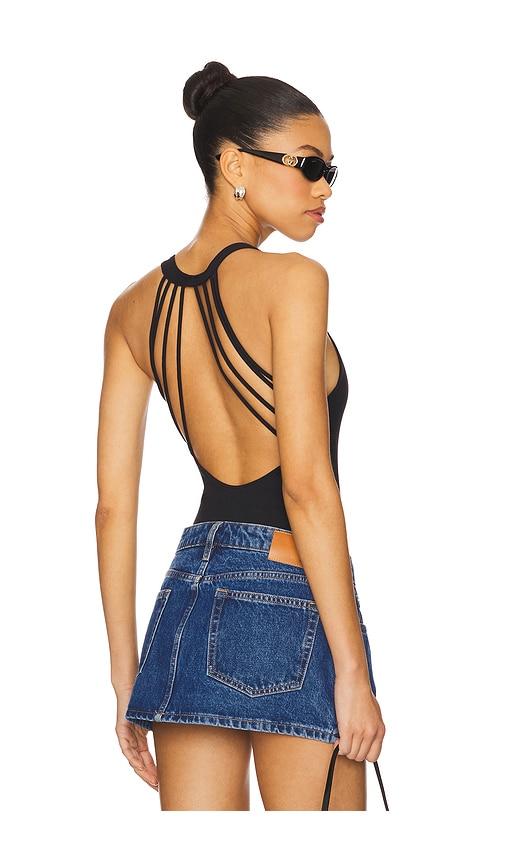 Free People Sydney Halter Bodysuit in Black by FREE PEOPLE