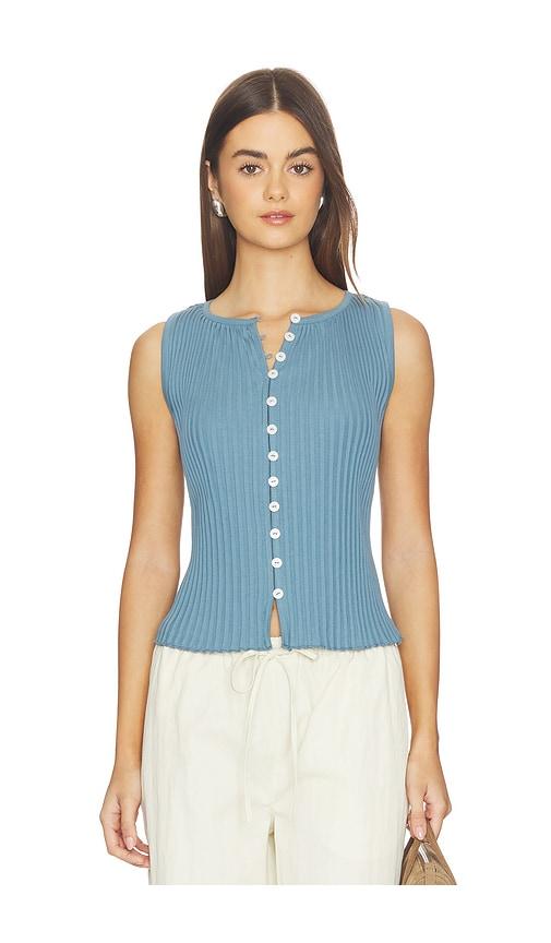 Free People Tilly Vest in Blue by FREE PEOPLE