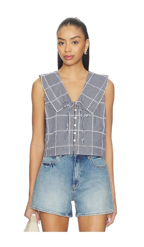 Free People Waiting For Me Top in Blue by FREE PEOPLE