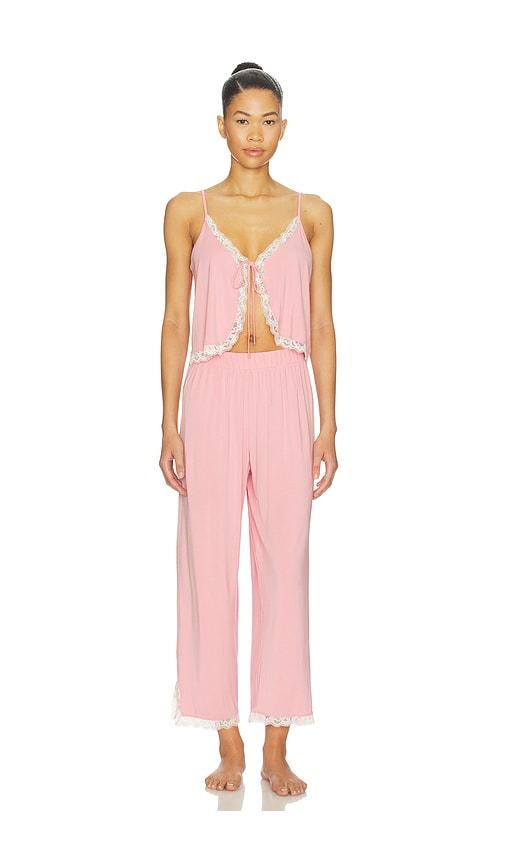 Free People X Intimately Sleepless Summer Pant Set in Pink by FREE PEOPLE