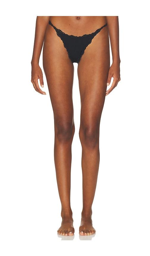 Free People x Intimately FP Charlie Micro Thong in Black by FREE PEOPLE