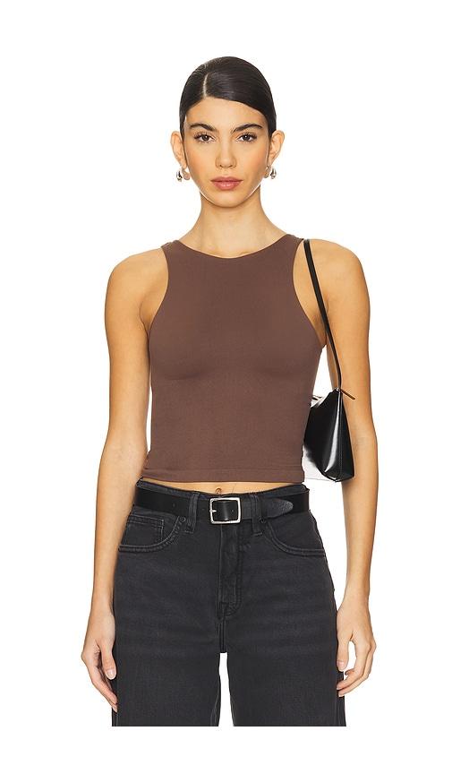 Free People x Intimately FP Clean Lines Cami in Chocolate by FREE PEOPLE