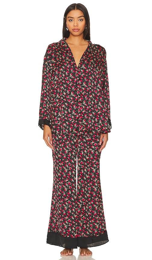 Free People x Intimately FP Dreamy Days Pj Set In Midnight in Black by FREE PEOPLE