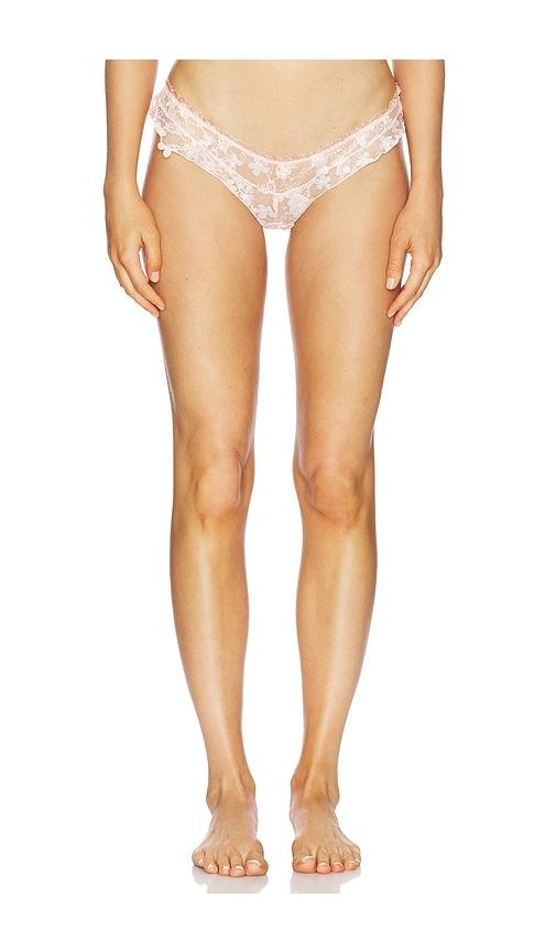 Free People x Intimately Save The Date Low Rise Floral Thong in Pink by FREE PEOPLE